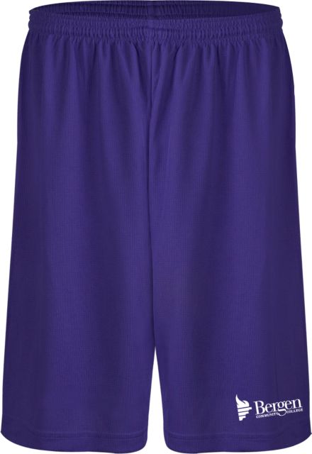 Bergen CC Performance Classic 9 Inch Short Bergen Community College Wordmark - ONLINE ONLY
