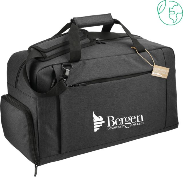 Bergen CC Aft Recycled PET 21 Inch Duffel Bergen Community College Wordmark - ONLINE ONLY