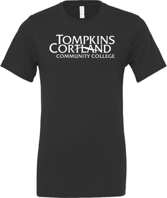 Tompkins Cortland Bella + Canvas Jersey Cotton T Shirt Tompkins Cortland Community College - Primary Word Mark - ONLINE ONLY
