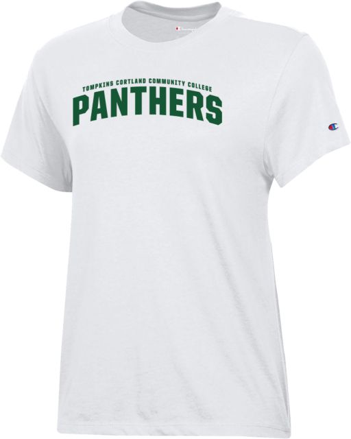 Tompkins Cortland Champion Womens  Core Short Sleeve Tee Arched Tompkins Cortland CC Panthers - ONLINE ONLY