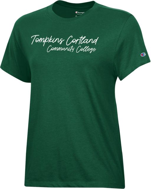 Tompkins Cortland Champion Womens Core Short Sleeve Tee Arched Panthers w/ Interlocking TC - ONLINE ONLY