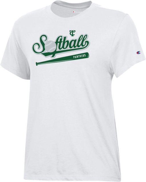 Tompkins Cortland Champion Womens  Core Short Sleeve Tee Tompkins Cortland CC Softball w/ Bat - ONLINE ONLY