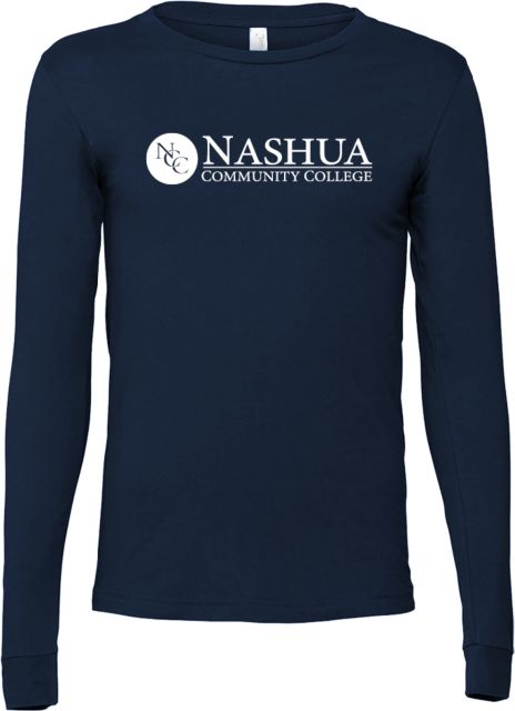 Nashua CC Bella + Canvas Jersey Cotton Long Sleeve T Shirt Nashua Community College - ONLINE ONLY