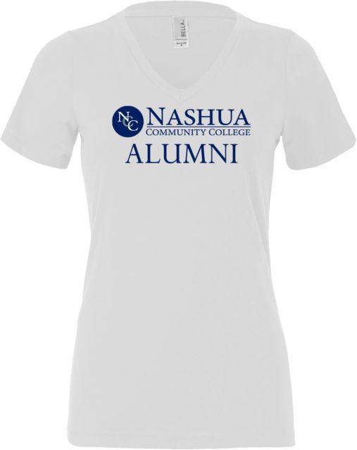 Nashua CC Bella + Canvas Womens V Neck Cotton T Shirt Alumni - Nashua Community College - ONLINE ONLY