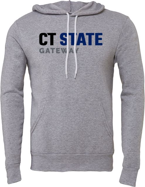 Connecticut Bella + Canvas Fleece Hood CT State Gateway Wordmark - ONLINE ONLY