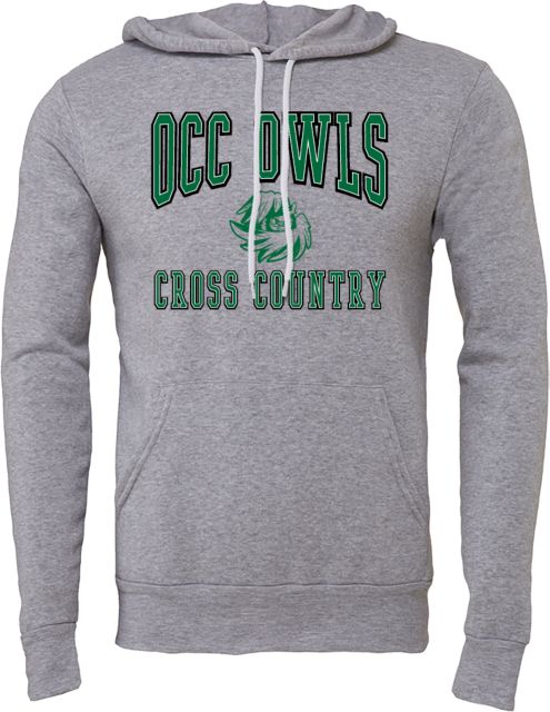 Oakland Comm College Bella + Canvas Fleece Hood OCC Owls - Cross Country - ONLINE ONLY