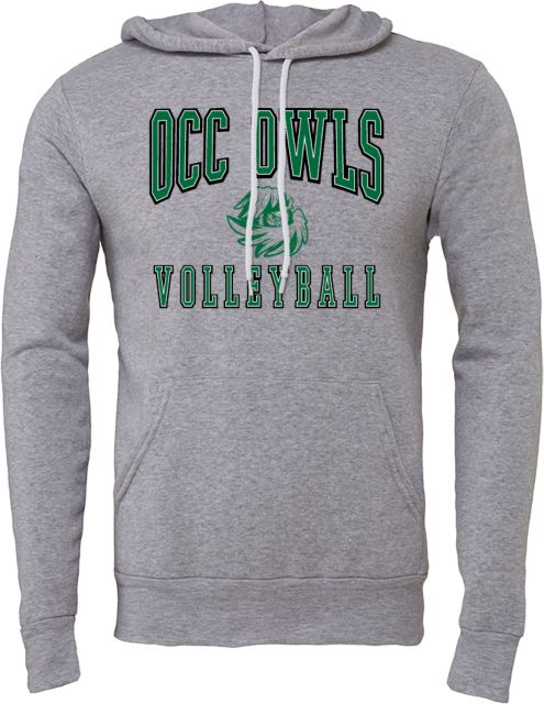 Oakland Comm College Bella + Canvas Fleece Hood OCC Owls - Volleyball - ONLINE ONLY