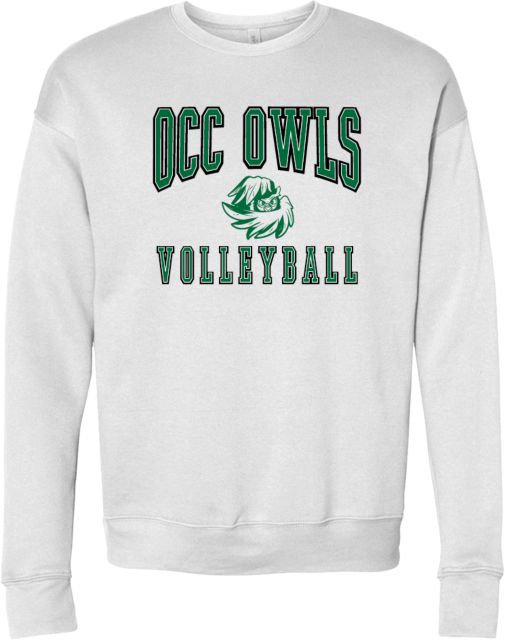 Oakland Comm College Bella + Canvas Fleece Crew OCC Owls - Volleyball - ONLINE ONLY