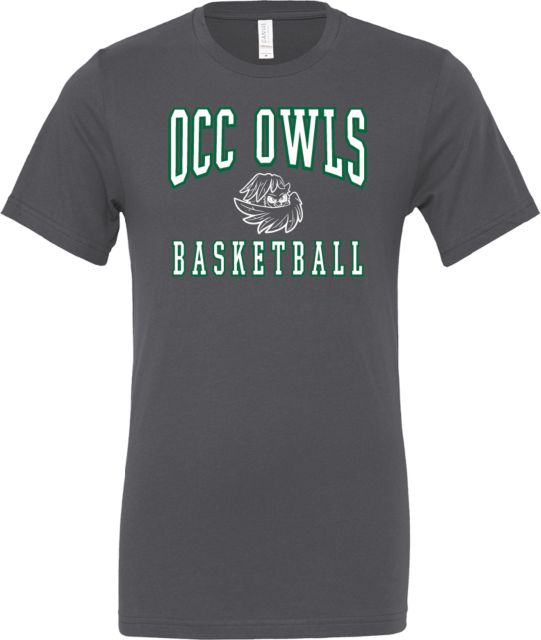 Oakland Comm College Bella + Canvas Asphalt Jersey Cotton T Shirt OCC Owls - Basketball - ONLINE ONLY