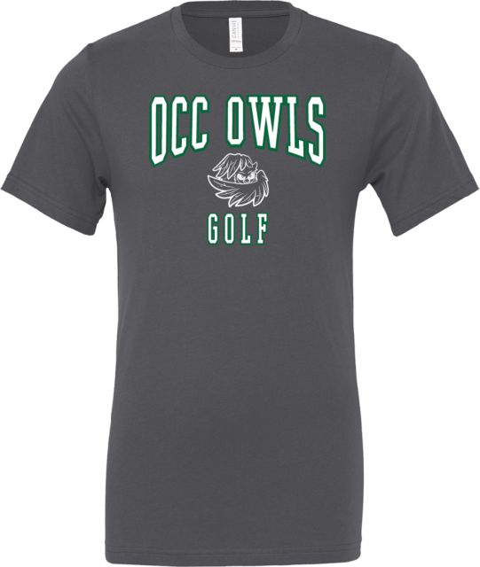 Oakland Comm College Bella + Canvas Asphalt Jersey Cotton T Shirt OCC Owls - Golf - ONLINE ONLY