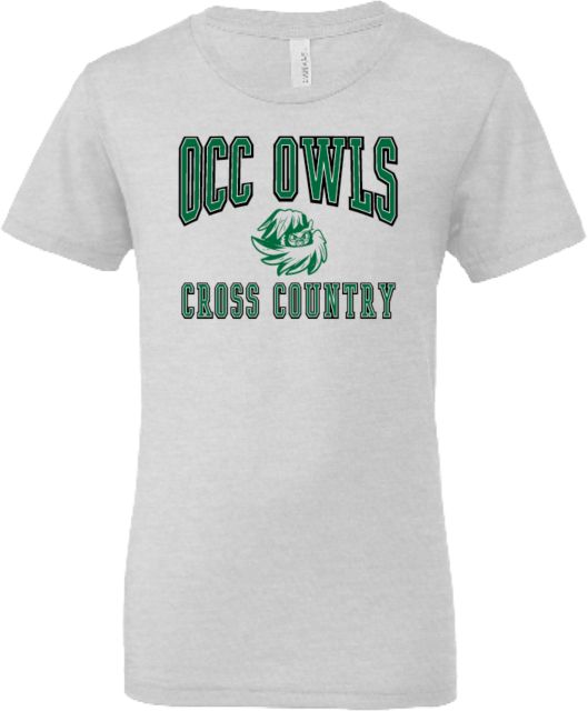 Oakland Comm College Bella + Canvas Youth Ash Jersey T Shirt OCC Owls - Cross Country - ONLINE ONLY