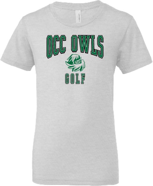 Oakland Comm College Bella + Canvas Youth Ash Jersey T Shirt OCC Owls - Golf - ONLINE ONLY