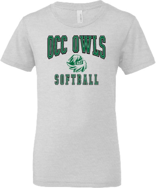 Oakland Comm College Bella + Canvas Youth Ash Jersey T Shirt OCC Owls - Softball - ONLINE ONLY