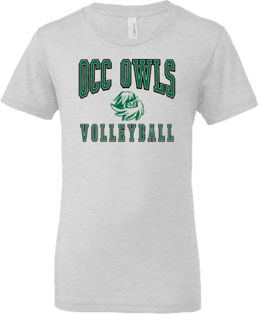 Oakland Comm College Bella + Canvas Youth Ash Jersey T Shirt OCC Owls - Volleyball - ONLINE ONLY