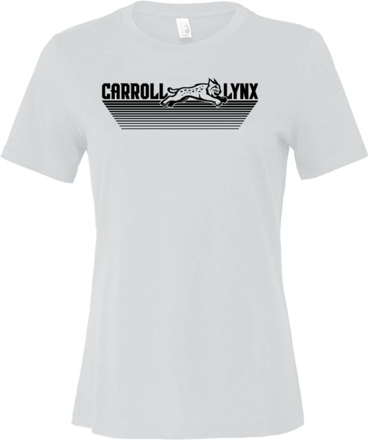 Carroll CC Bella + Canvas Womens Relaxed Cotton T Shirt Carroll Lynx Banner Wordmark - ONLINE ONLY
