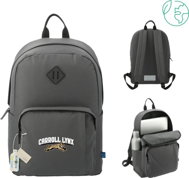 Carroll CC Repreve Ocean Everyday Computer Backpack Carroll - Leaping Lynx Arched Wordmark - ONLINE ONLY