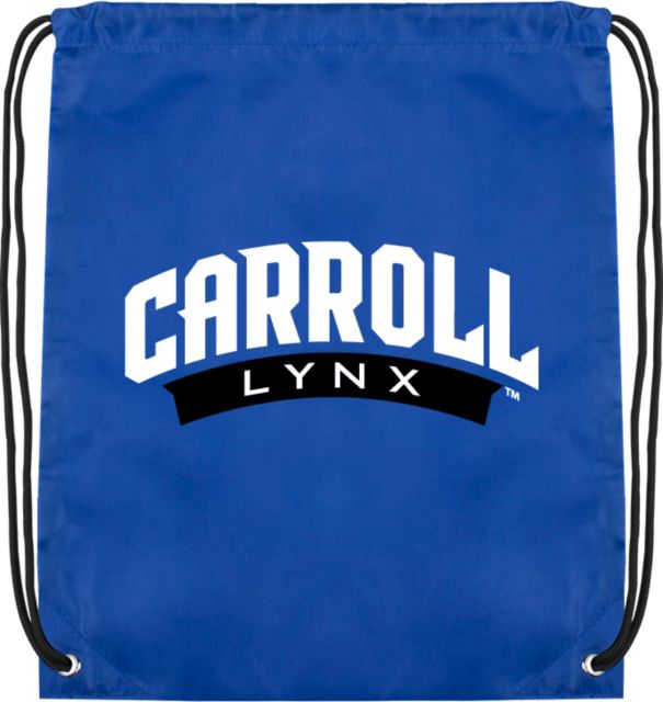 Carroll CC Drawstring Backpack Carroll Lynx Banner Wordmark - ONLINE ONLY