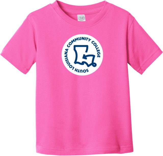 SoLAcc Toddler Fuchsia T Shirt South Louisiana Community College Badge - ONLINE ONLY