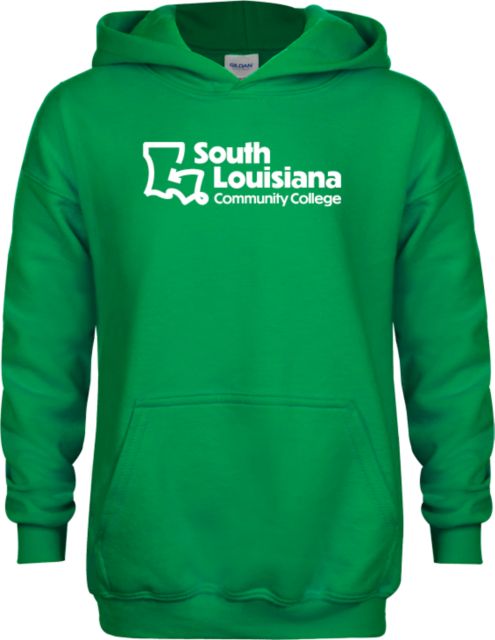 SoLAcc Youth Kelly Green Fleece Hoodie South Louisiana Community College Stacked - ONLINE ONLY