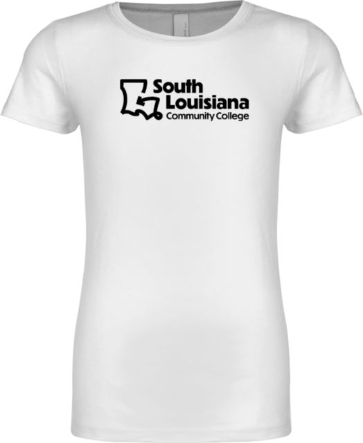 SoLAcc Next Level Girls Fashion Fit T Shirt South Louisiana Community College Stacked - ONLINE ONLY