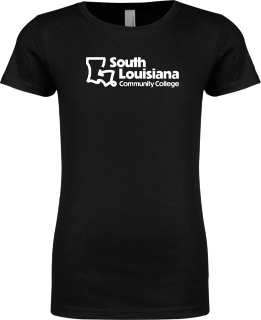 SoLAcc Next Level Girls Fashion Fit T Shirt South Louisiana Community College Stacked - ONLINE ONLY