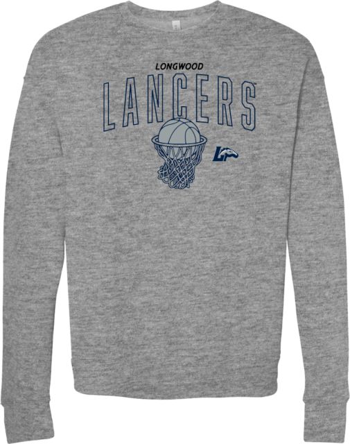 Longwood Bella + Canvas Fleece Crew Longwood Lancers Basketball - Net - ONLINE ONLY