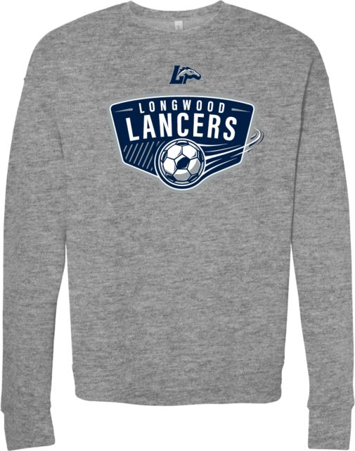 Longwood Bella + Canvas Fleece Crew Longwood Lancers Soccer Shield - ONLINE ONLY