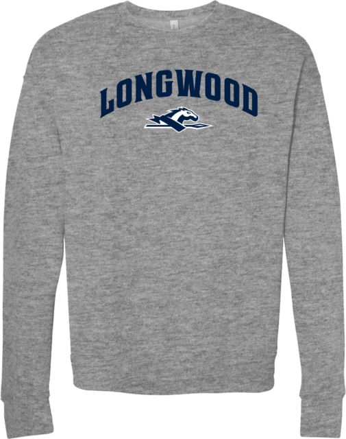Longwood Bella + Canvas Fleece Crew Longwood Lancers Athletic Wordmark - ONLINE ONLY