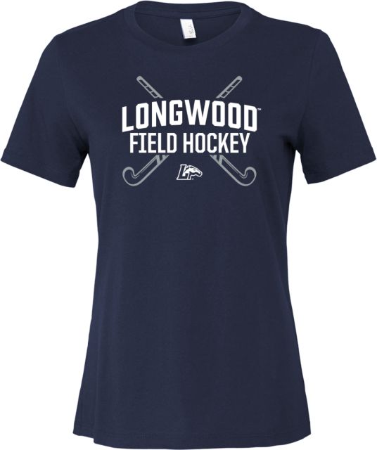 Longwood Bella + Canvas Womens Relaxed Cotton T Shirt Longwood Field Hockey - Crossed Sticks - ONLINE ONLY