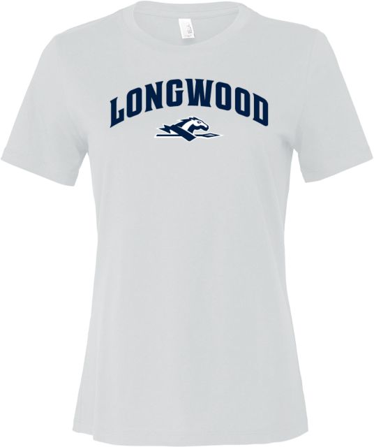 Longwood Bella + Canvas Womens Relaxed Cotton T Shirt Longwood Lancers Athletic Wordmark - ONLINE ONLY