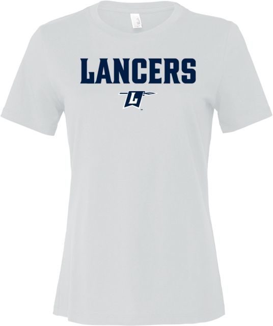 Longwood Bella + Canvas Womens Relaxed Cotton T Shirt Lancers Wordmark w/ L Banner - ONLINE ONLY