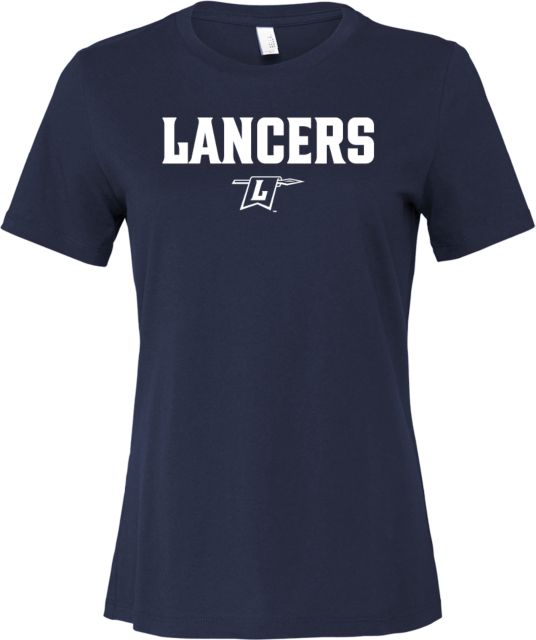 Longwood Bella + Canvas Womens Relaxed Cotton T Shirt Lancers Wordmark w/ L Banner - ONLINE ONLY