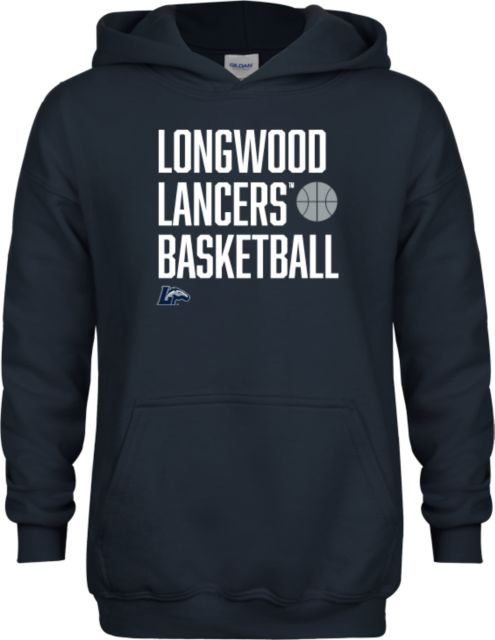 Longwood Youth Fleece Hoodie Longwood Lancers Basketball Stacked - ONLINE ONLY