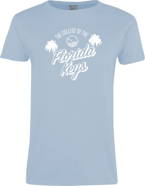 College of the Florida Keys Womens Short Sleeve CFK Script Palm Trees - ONLINE ONLY