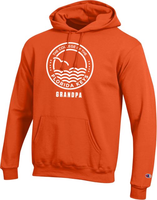 College of the Florida Keys Champion Fleece Hoodie CFK Seal Grandpa - ONLINE ONLY