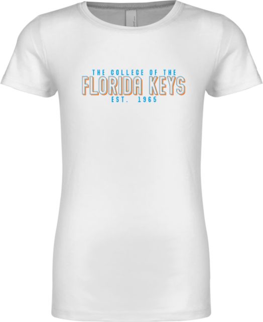 College of the Florida Keys Next Level Girls Fashion Fit T Shirt CFK Est 1965 - ONLINE ONLY