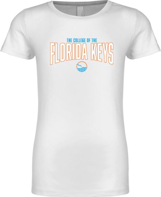 College of the Florida Keys Next Level Girls Fashion Fit T Shirt The College of the Florida Keys Block Text - ONLINE ONLY