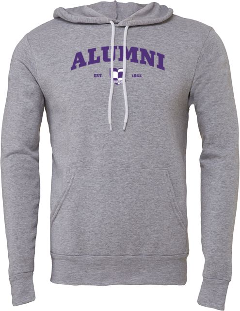 Cornell College Bella + Canvas Fleece Hood Cornell Alumni Arched - ONLINE ONLY