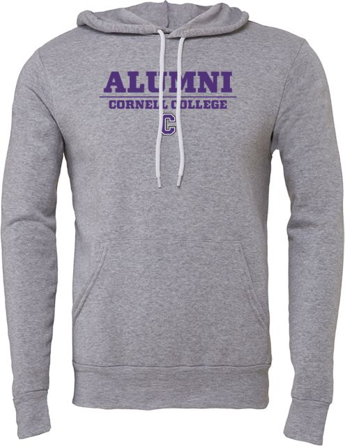 Cornell College Bella + Canvas Fleece Hood Cornell Alumni On A Line - ONLINE ONLY