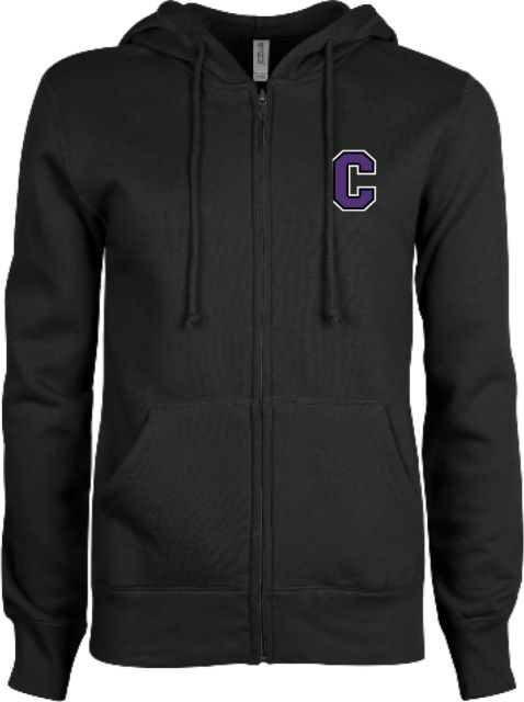 Cornell College ENZA Womens Fleece Full Zip Hoodie Cornell C - ONLINE ONLY