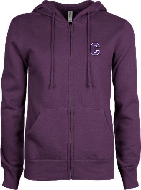 Cornell College ENZA Womens Fleece Full Zip Hoodie Cornell C - ONLINE ONLY