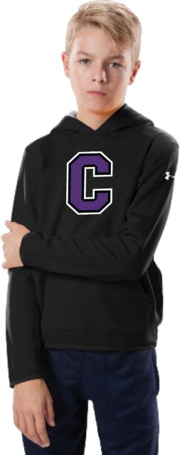 Cornell College Under Armour Youth Fleece Hoodie Cornell C - ONLINE ONLY