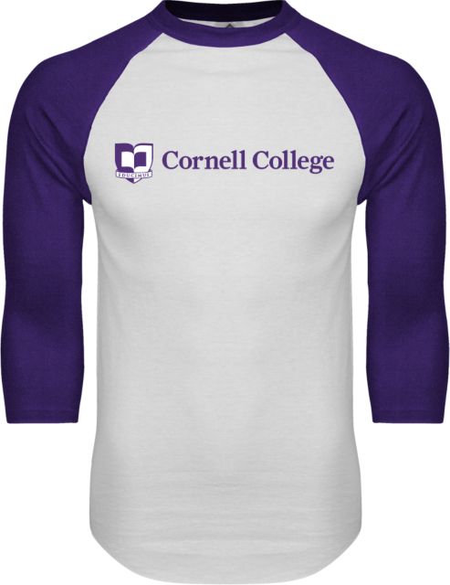Cornell College Raglan Baseball T Shirt Cornell College Logo - ONLINE ONLY