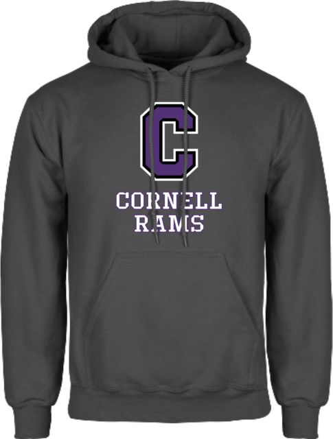 Cornell College Fleece Hoodie Cornell Rams Stacked - ONLINE ONLY
