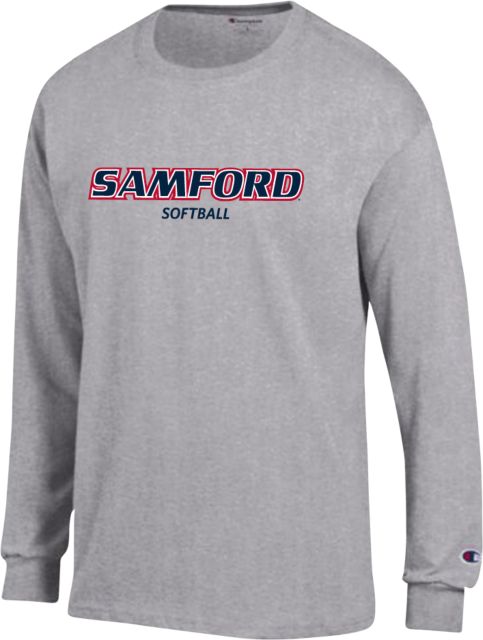 Samford Champion Oxford Long Sleeve T Shirt Samford Softball - ONLINE ONLY