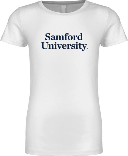 Samford Next Level Girls Fashion Fit T Shirt University Wordmark Stacked - ONLINE ONLY