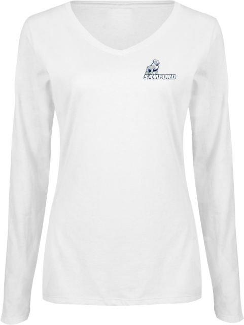 Samford Ladies Long Sleeve V Neck Tee Spirit Mark - ONLINE ONLY