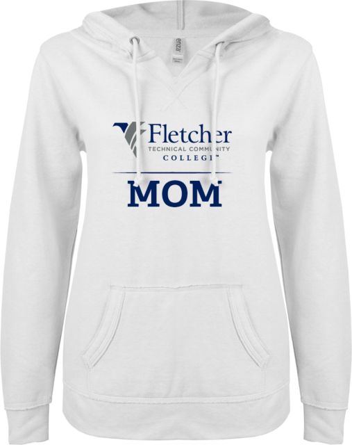Fletcher Tech ENZA Ladies V Notch Raw Edge Fleece Hoodie Mom - ONLINE ONLY
