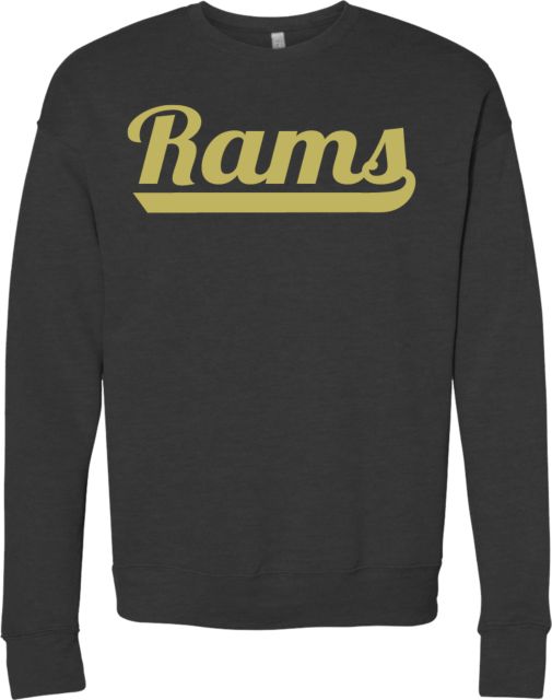 Shepherd Bella + Canvas Dark Heather Fleece Crew Rams Script Logo - ONLINE ONLY