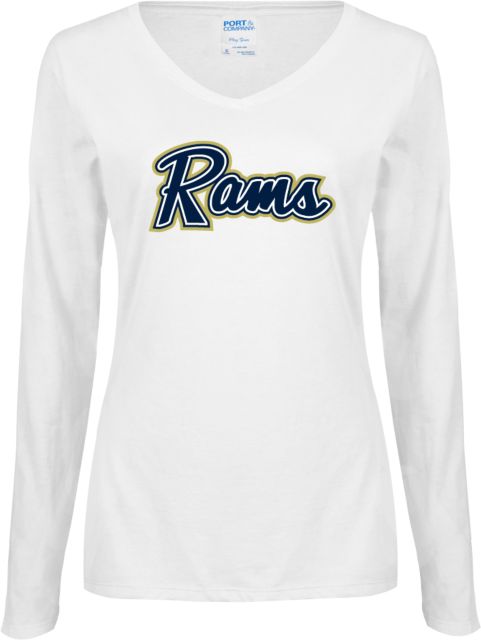 Shepherd Ladies Long Sleeve V Neck Tee Rams Logo - ONLINE ONLY